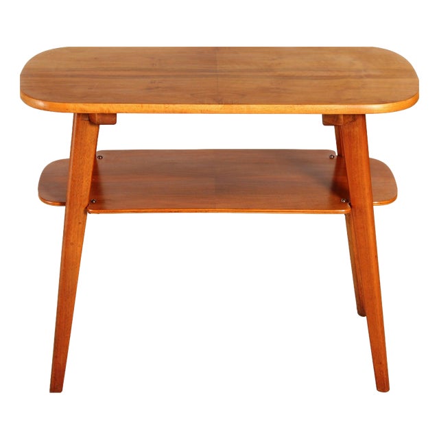 Mid-Century Modern Walnut Magazine Rack, 1960s For Sale