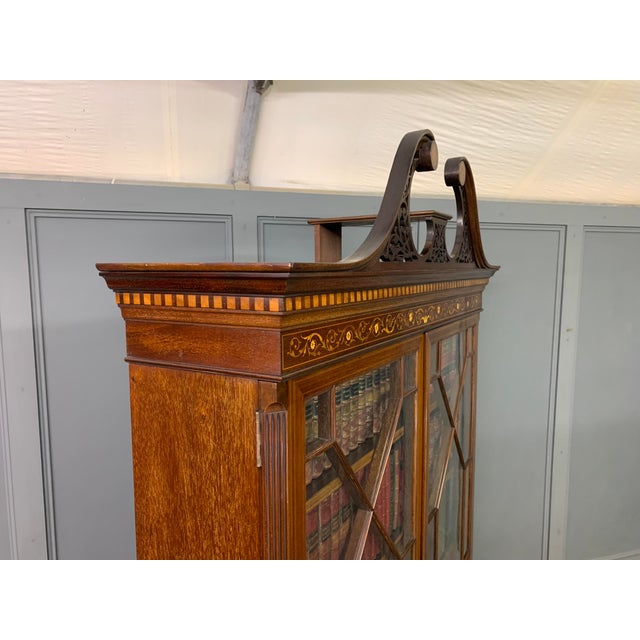 Late 19th Century Inlaid Mahogay Bookcase from Edwards & Roberts, 1895 For Sale - Image 5 of 18