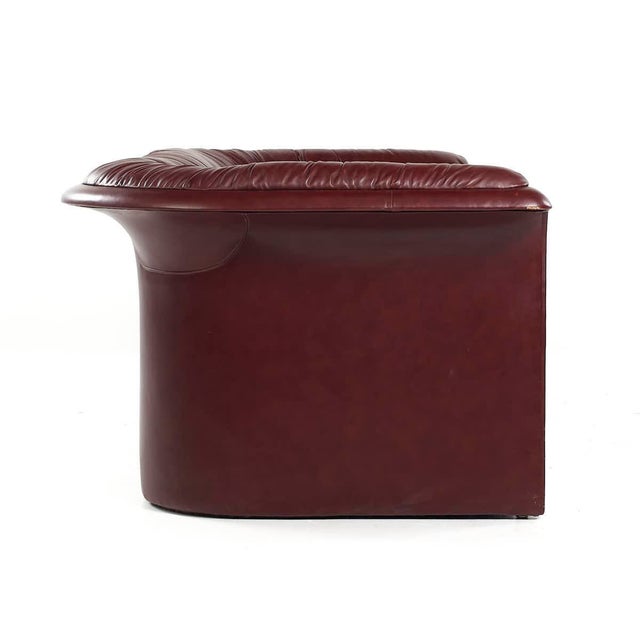 Dunbar Furniture Dennis Christiansen for Dunbar Mid Century Leather Sofa For Sale - Image 4 of 13