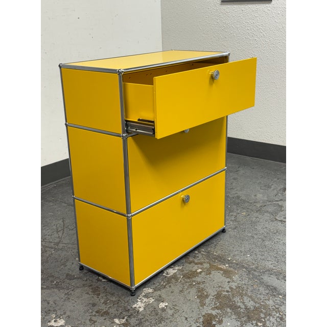 Fritz Haller Fritz Haller for Usm Haller Three Drawer Chest, Golden Yellow For Sale - Image 4 of 12