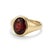 Contemporary Garnet Men's Signet Ring | Chunky Gemstone Signet Ring | January Birthstone Ring Us 7 For Sale - Image 3 of 3