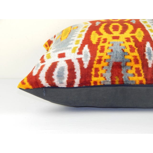 2000 - 2009 Ikat Velvet Pillow Cover For Sale - Image 5 of 8