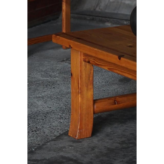 Mid-Century Rectangular Pine Coffee Table by Uno & Östen Kristiansson, 1970s For Sale - Image 12 of 14