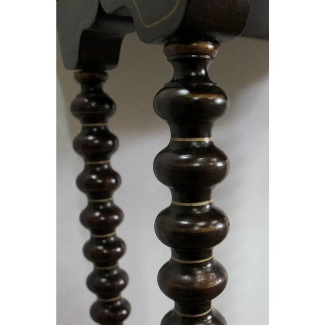 Small Napoleon III Period Lacquered Wooden Work Table, Mid 19th Century For Sale - Image 14 of 18