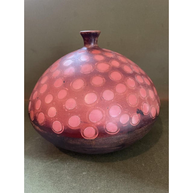 2000s Hand-Thrown Pottery Vase For Sale - Image 4 of 7