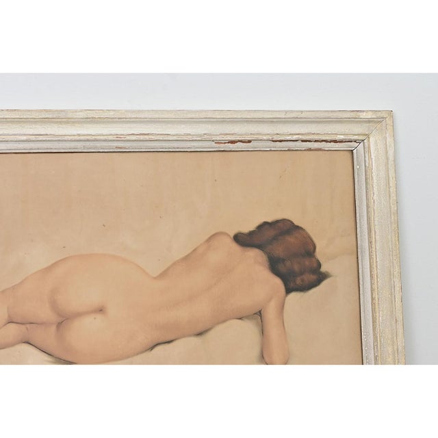 French Vintage Framed Nude Drawing For Sale - Image 9 of 11