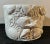 Beautiful Vintage Shell form Italian grotto style glazed white pottery planter.