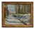 French Vintage Framed Winter Landscape Painting For Sale