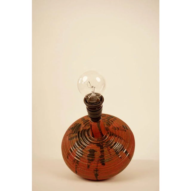 Mid-Century Hungarian Studio Ceramic Table Lamp, 1950s For Sale - Image 6 of 11
