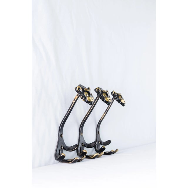 Mid-Century Modern Brass Lion Wall Hook by Walter Bosse for Hertha Baller, 1950s For Sale - Image 3 of 8