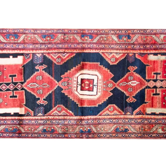 Tribal Vintage Persian Mazleghan Rug For Sale - Image 3 of 12