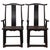 Brown Set of Antique Chinese Yoke Back Armchairs For Sale - Image 8 of 8