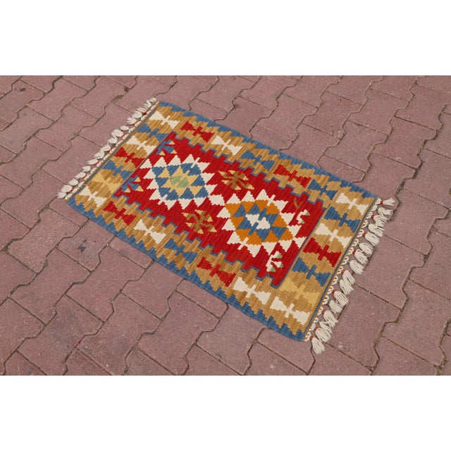 Size: 2.4 x 3.9 ft ( 75 x 119 cm) 29 x 46 inches Color: Organic Natural Dye ( Green,White,Red,Blue ) Material: 100% Hand...