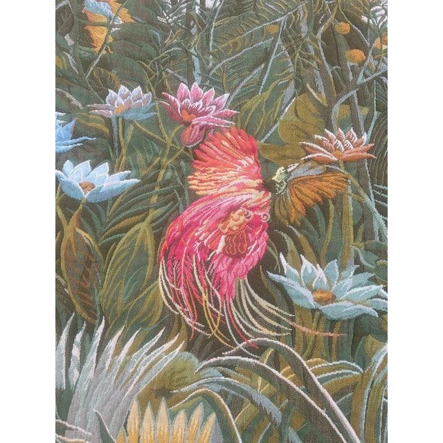 Vintage French Tropical Forest Jacquard Tapestry, 1950s For Sale - Image 3 of 18