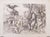 Black and white etching and drypoint on wire rod paper, representing the myth of the sacrifice of iphigenia. On the altar...