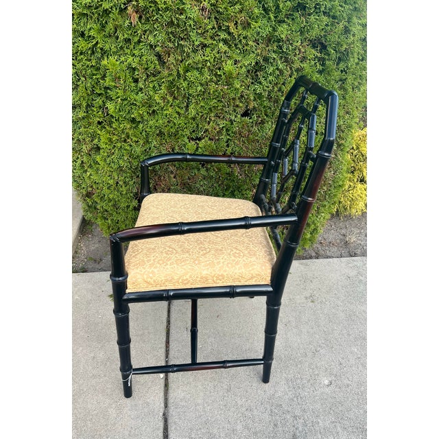 Vintage Style Faux Bamboo Side Chair For Sale - Image 10 of 10