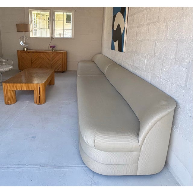 1990s Vladimir Kagan for Directional Furniture Extra Long Sleek Sofa For Sale - Image 9 of 12