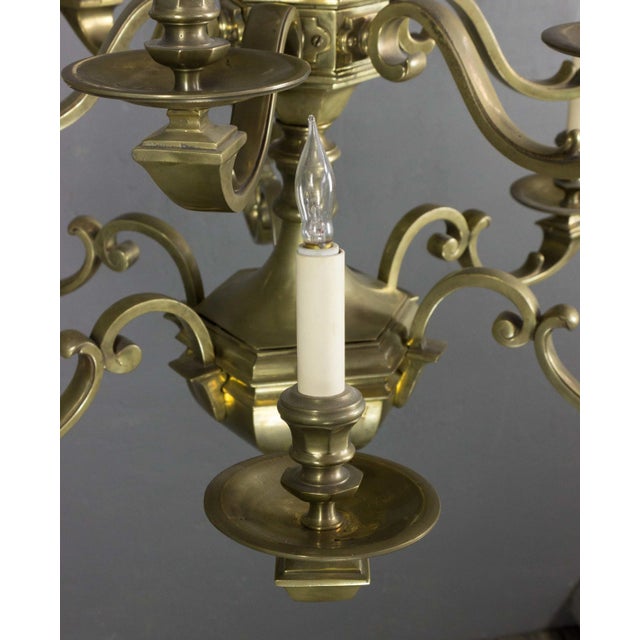 French 1940's Bronze Chandelier With Twelve Arms For Sale In New York - Image 6 of 13