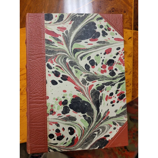 Chestnut Vintage 1930s Leather Books - Set of 10 For Sale - Image 8 of 11