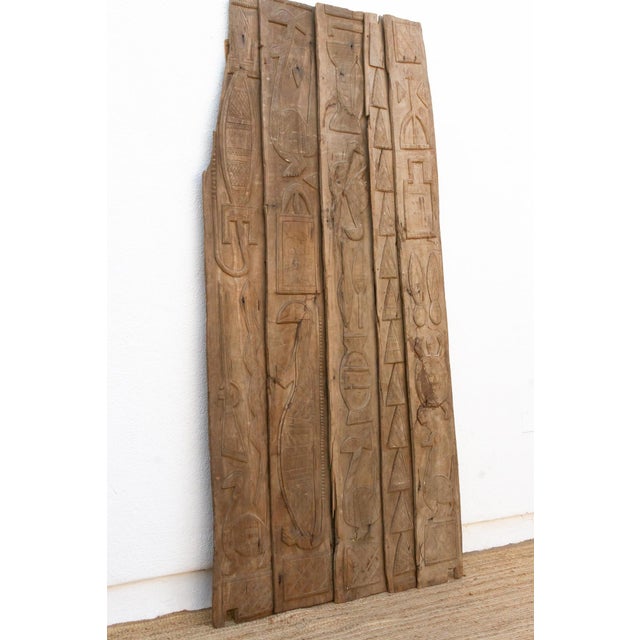 8" Tall Carved African Nupe Door Gate For Sale In Los Angeles - Image 6 of 8