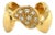 Late 20th Century 17445 - Marina B. Virgo Diamond 18k Yellow Gold Ring - Size 5 For Sale