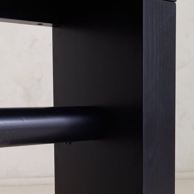 Italian ‘Valmarana’ Ebonized Wood Dining Table Attributed to Carlo Scarpa, 1971 For Sale - Image 11 of 11