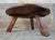Brown Large Mid-Century Modern Round Oak Coffee Table, 1970s For Sale - Image 8 of 13