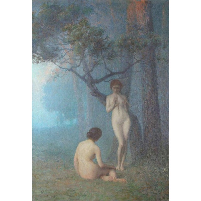2000 - 2009 Jules Octave Triquet, French Symbolist of Woodland Nymphs, Nude, Oil on Canvas, Framed For Sale - Image 5 of 8