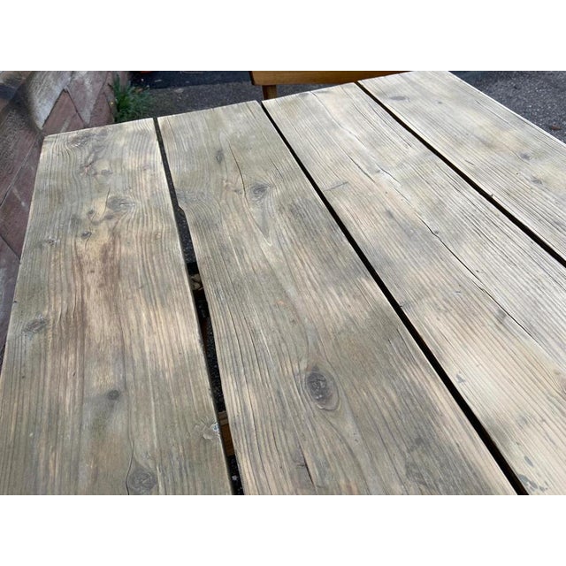 1960s Large French Country Farm Table, 1960s For Sale - Image 5 of 12