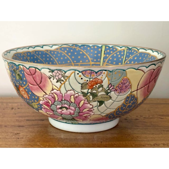 1980s Large Porcelain Tobacco Leaf Bowl For Sale - Image 5 of 11