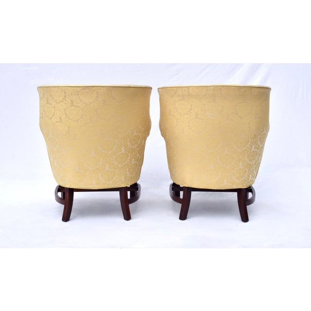 Wood Georgian Style Wingback Chairs, Pair For Sale - Image 7 of 11