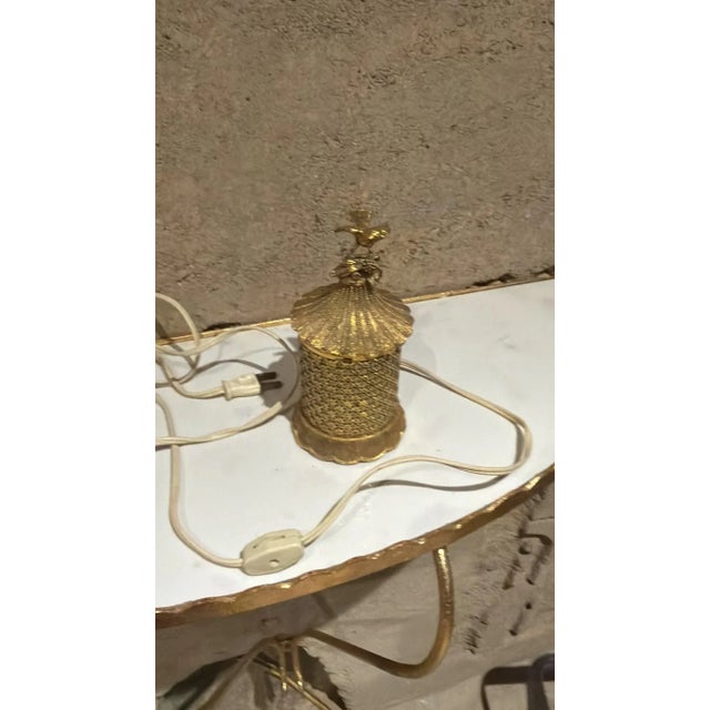 Vintage Matson Gold Tone Electric Vanity Light Lamp For Sale - Image 9 of 13