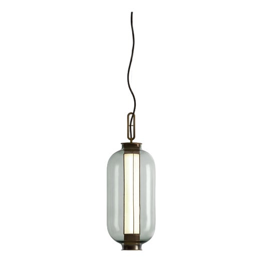 Bronze and Grey Glass Bai T Ba Ba Lamp by Neri & Hu for Parachilna For Sale