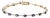 Chic Wedding 14k Yellow Gold Blue Sapphire Bracelet For Sale