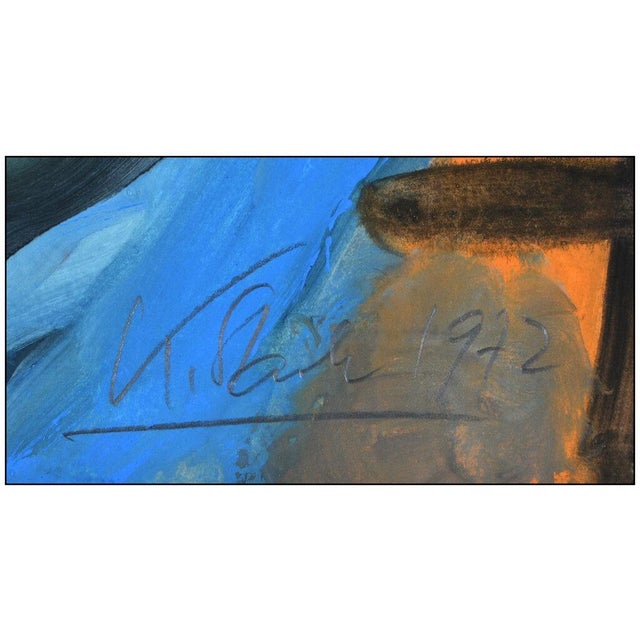 Expressionism 1970s Abstract Green Nude, Karl Stark For Sale - Image 3 of 4