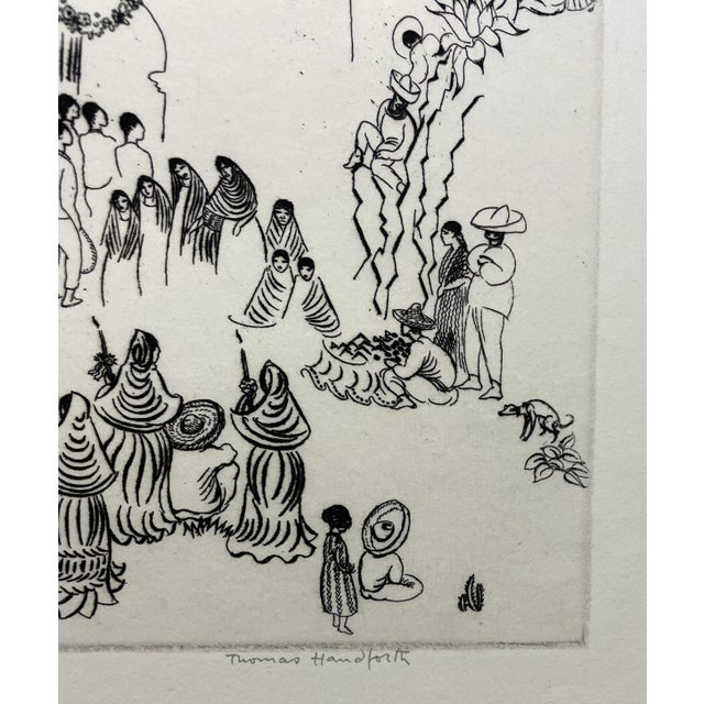 1920s 1929 Thomas Handforth Dance of the Tecuanes Etching For Sale - Image 5 of 6
