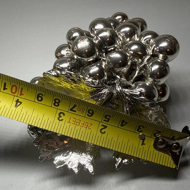 Laminato Ag Silver-Plate Grape Cluster Sculpture For Sale - Image 11 of 12