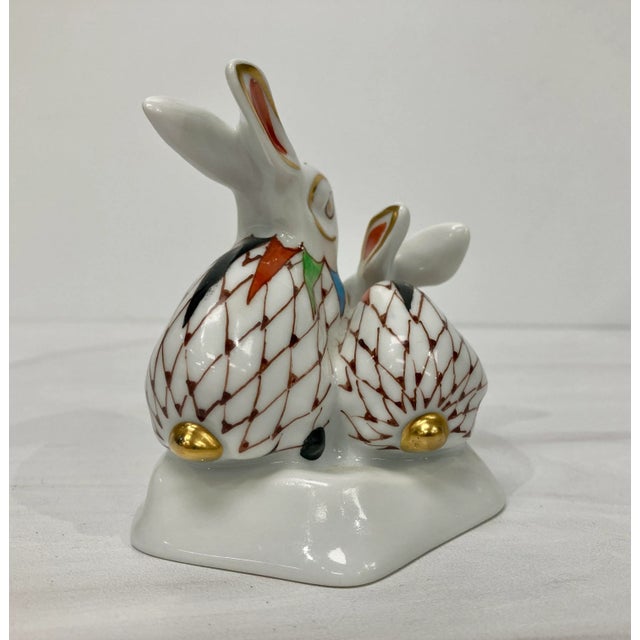 Figurative 1990s Vintage Hollohaza Rabbits Figurine For Sale - Image 3 of 8