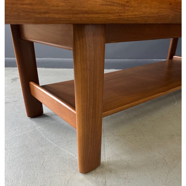 1960s 1960s Widdicomb Travertine and Walnut Coffee Table by Dale Ford Mid Century For Sale - Image 5 of 12