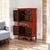 Ornately Carved Asian Modern Red Lacquer Gilt Gold Tv Cabinet Bar With Brass Hardware For Sale - Image 11 of 14