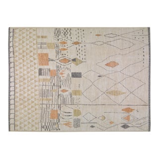Moroccan Hand Knotted Wool Rug, 8'3''x10'1'' For Sale
