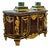 Empire Style Marble Top Sideboard Cabinet With Gilded Bronze Sculptures & Grand Storage For Sale