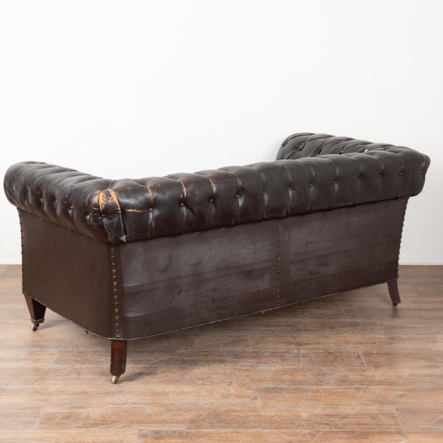 20th Century Vintage Leather Chesterfield Sofa For Sale - Image 16 of 16