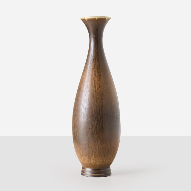 Description Stoneware Vase by Berndt Friberg Sweden, 1962 A wheel-thrown stoneware vase by Berndt Friberg for Gustavsberg....
