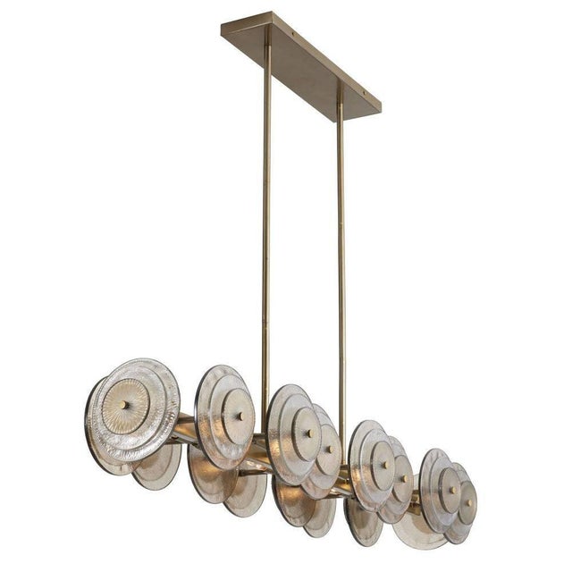 Metal Arteriors Home Kinlee Linear Chandelier For Sale - Image 7 of 10