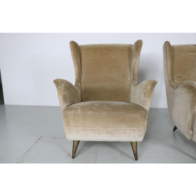 Italian Wingback Chairs from Isa Bergamo, 1950s, Set of 2 For Sale - Image 14 of 18
