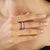 Ruby Red Art Deco Baguette Cut 3.16 Ct Ruby & Diamond Wide Anniversary Band Ring, Size 7 For Sale - Image 8 of 14