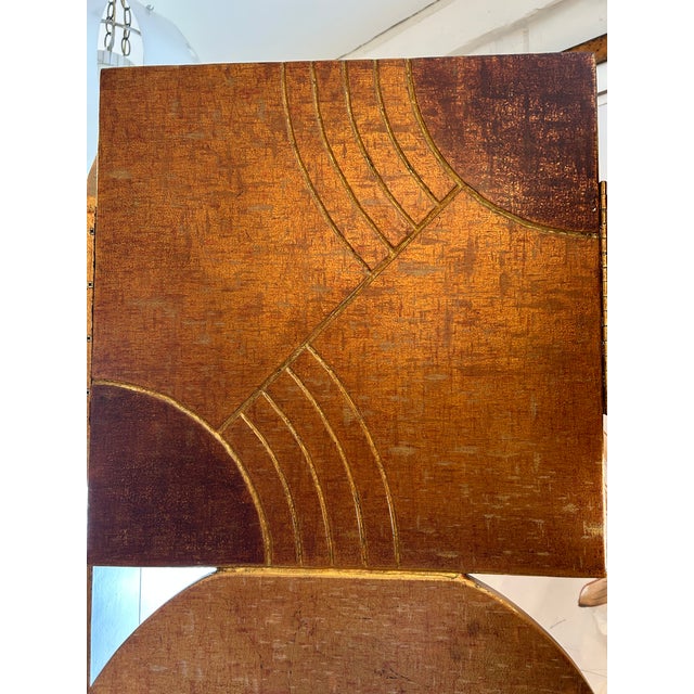 Bronze Post Modern Style Hand Crafted Gilded Wood Room Divider by James Johnston For Sale - Image 8 of 18