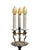 Heavy solid brass parts on this nice candlestick lamp, with plated embellished accents. Only the interior unseen center...