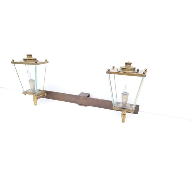 Large French Bronze 2 Lights Sconce Circa 1950's For Sale - Image 4 of 9